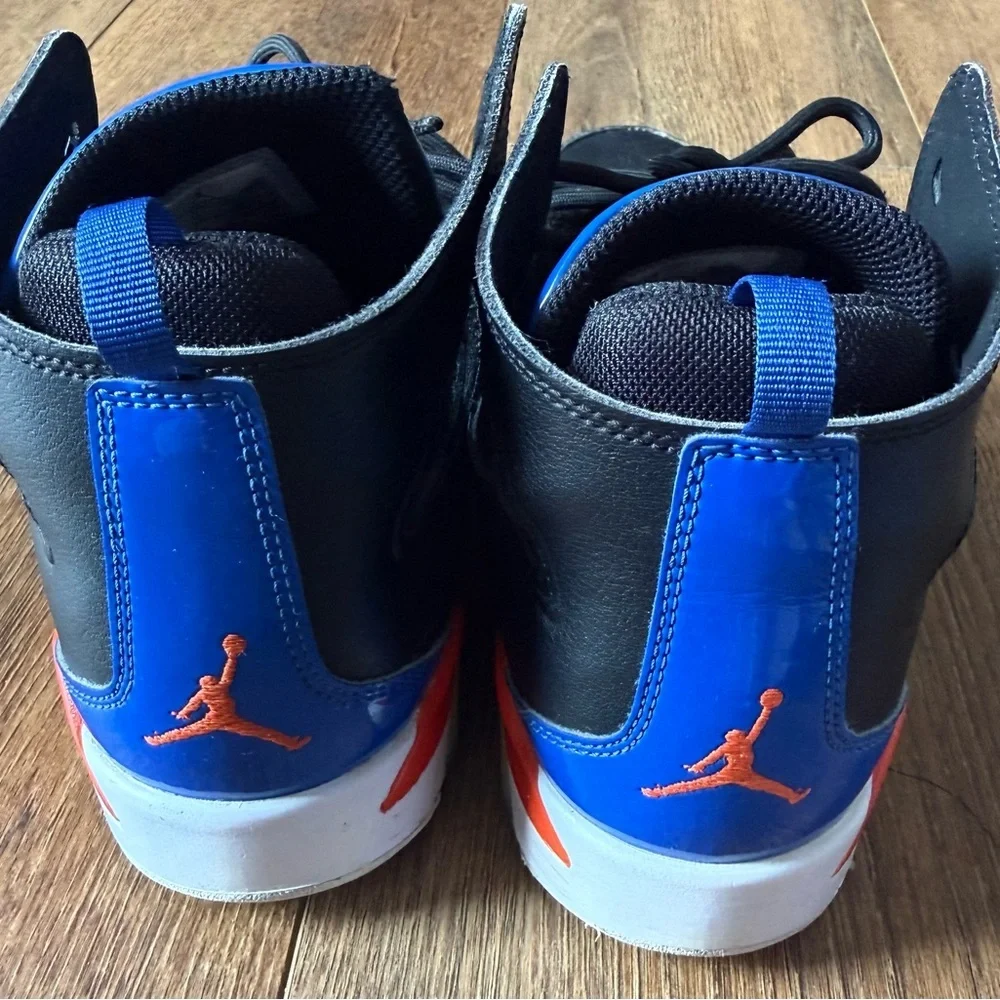 Jordan Flight Club 91 Black Royal Orange Size 7 Y (No Box)
